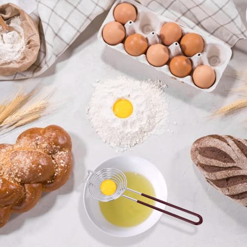 Stainless Steel Egg Separator for Baking - 1 Pack Brown