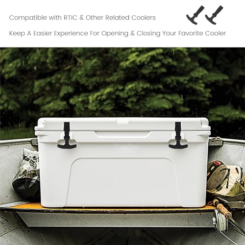 Durable Replacement Lid Latches - 2 Pack, Black for Coolers