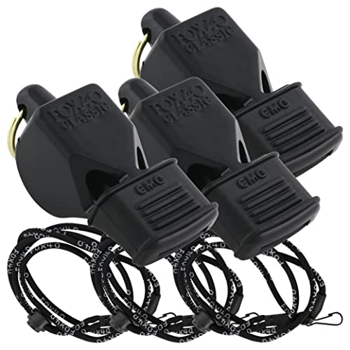 Fox 40 Classic CMG Whistles with Breakaway Lanyards - 3 Pack