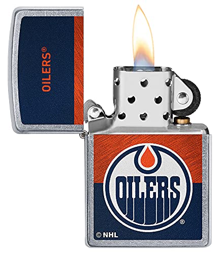 Edmonton Oilers Zippo Pocket Lighter - Street Chrome