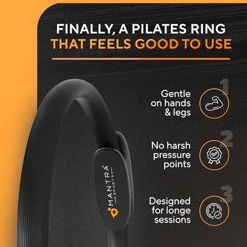 Pilates Ring - 13" Magic Circle for Inner Thighs - Carbon Black