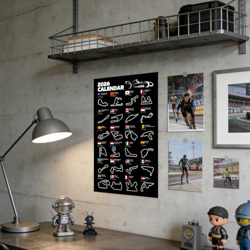Formula 1 Poster Wall Art - Black Canvas Print (23.6x15.7 inch)