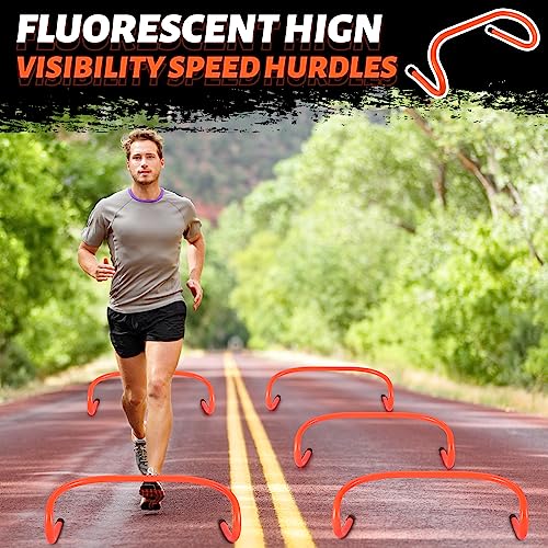 18 Pcs Speed Training Hurdles - Durable Agility Equipment - Orange