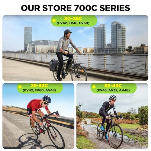 700x35-43C Bike Tube with 48mm Presta Valve - 2 Pack