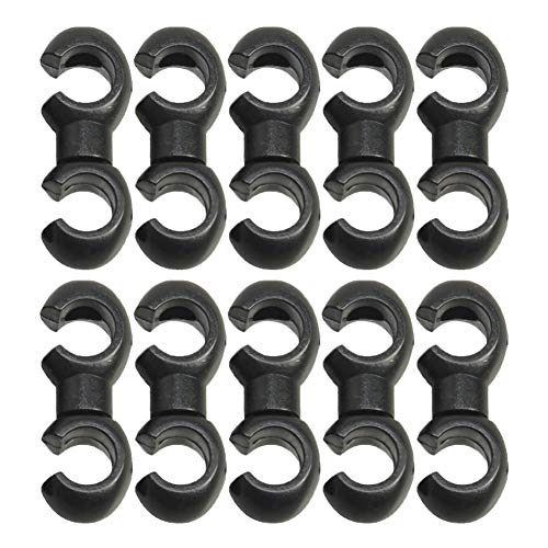 10 Pcs Bike Cable S-Hook Clips - Rotatable Bicycle Brake & Shift Cable Organizer