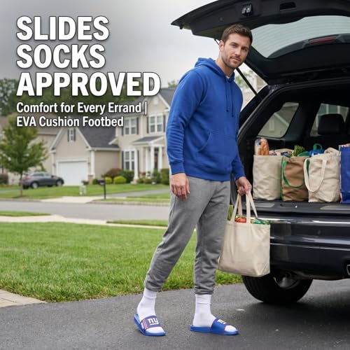 New York Giants Slides - Men's Molded EVA Foam Sandals - Medium