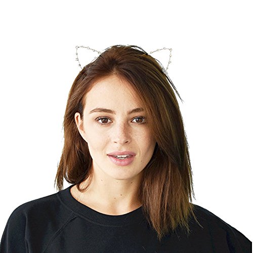 Rhinestone Cat Ears Headbands - Pack of 2 Gold & Silver