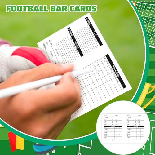 50 Pack Football Referee Cards - 4 Sided Scorekeeping Cards for Sports Officiating