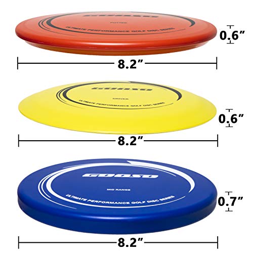 Disc Golf Set with Bag - 6 Discs for Outdoor Play - Black