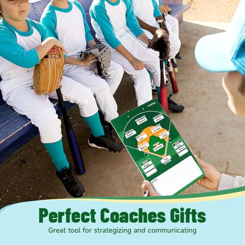 Dry Erase Baseball Coaching Clipboard | Double-Sided Whiteboard for Coaches