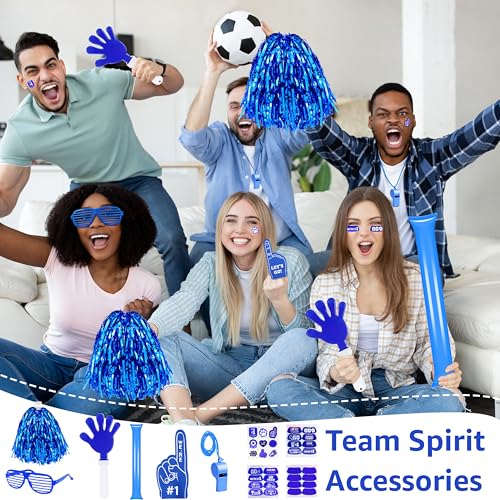 Letsroar Blue 204 Pcs School Spirit Accessories Set for Sports Events