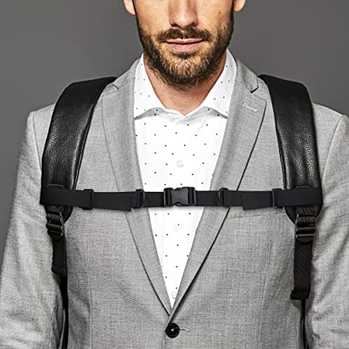 Adjustable Backpack Chest Strap - 2 Piece Set with Quick Release Buckle