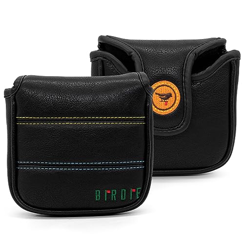 Aliennana Leather Mallet Putter Headcover for Golf Clubs - Birdie Design
