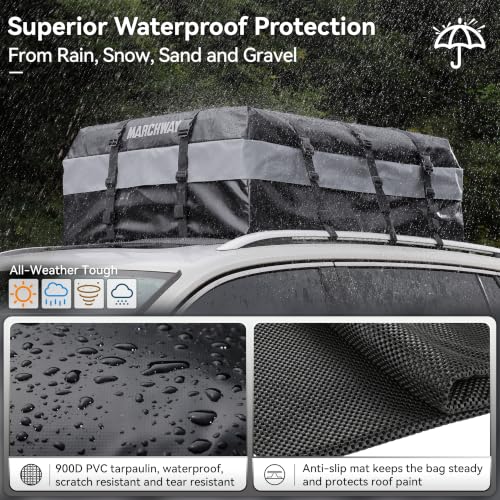 Waterproof Car Roof Luggage Bag - 21 Cubic Feet, Black