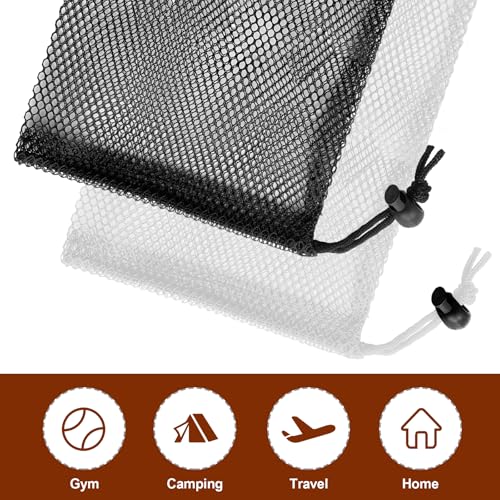 Mesh Drawstring Storage Bags - 6 Pack, 7.8x5.9In, Lightweight