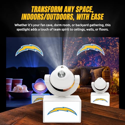 Los Angeles Chargers LED Mini Spotlight Projector - 6 Team Logos