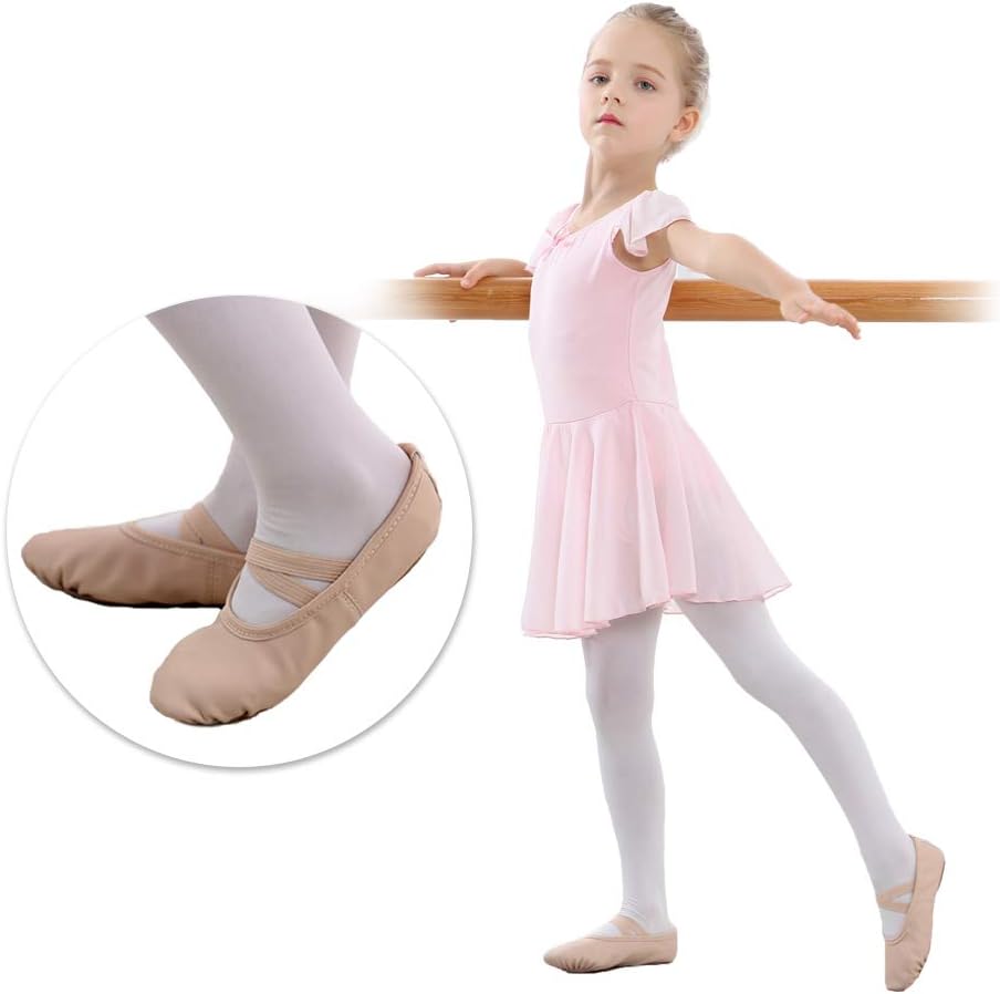 Stelle Ballet Shoes - Soft Leather Toddler Ballet Slippers for Girls & Boys | Comfortable Dance Footwear