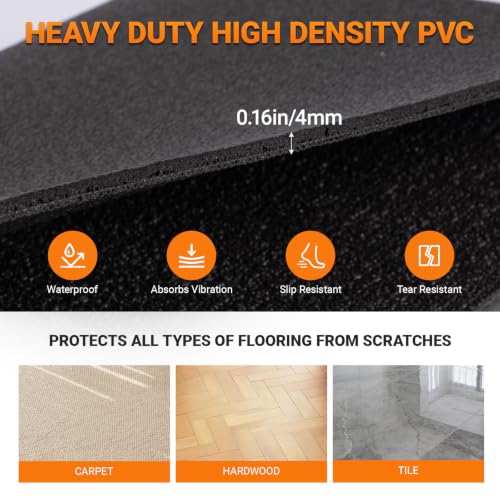 55x24 Inch Anti-Slip Treadmill Mat for Home Gym Floor Protection