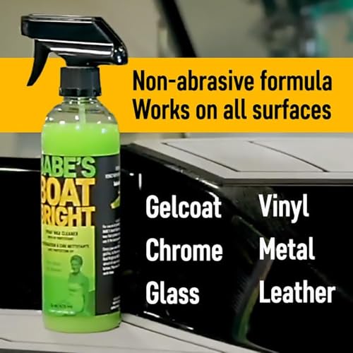 Babe’s Boat Bright Marine Cleaner & UV Protectant 128 Fl Oz – Water Repellent Gelcoat & Surface Shine