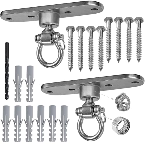 Dakzhou Size3 Heavy Duty Stainless Steel Swing Hangers 180°+360° Capacity 1500 lb