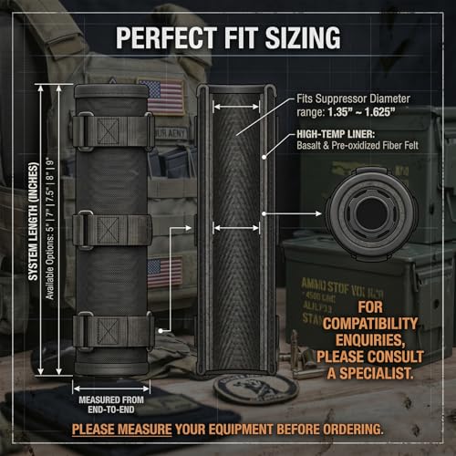 9 Inch Suppressor Cover with Burnproof Microfiber Sleeve