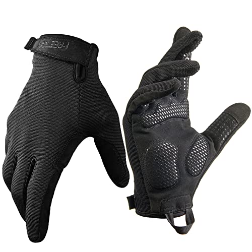 Full-Finger Workout Gloves for Men - Black, Large Size