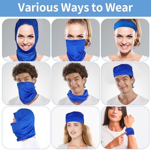 5 Pack Multicolor Neck Gaiter - UV Protection Cooling Face Mask