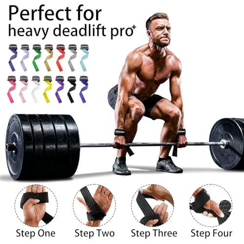 Silicone Lifting Straps - 24-Inch Weightlifting Straps - Black