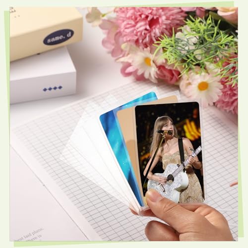 200 Pcs Kpop Photocard Sleeves - Clear Plastic, 58 x 89 mm