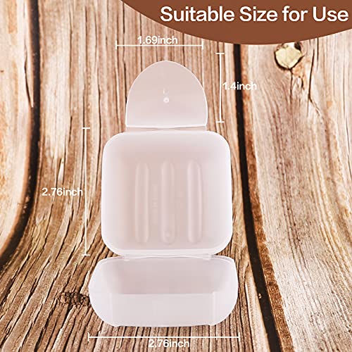 Clear Plastic Soap Case Holder - 2 Pcs Travel Container
