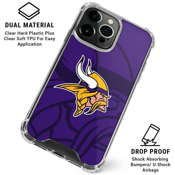 Clear Phone Case for iPhone 15 Pro - NFL Minnesota Vikings Design