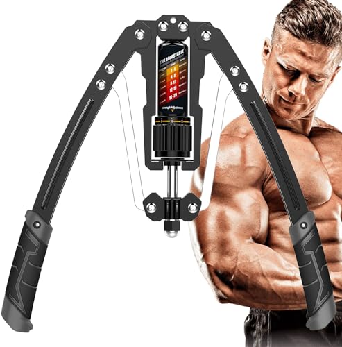 Adjustable Arm Exerciser - 22-440lbs Resistance, Black