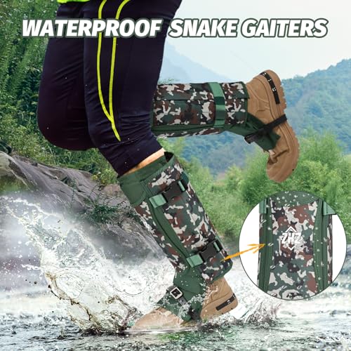 Snake Gaiters - Durable Waterproof Lower Leg Protection - Army Green
