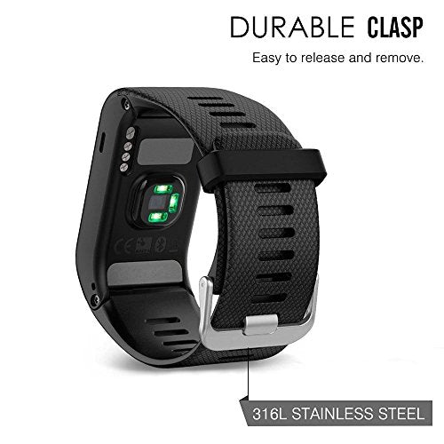Soft Silicone Replacement Band for Garmin Vivoactive HR - Black