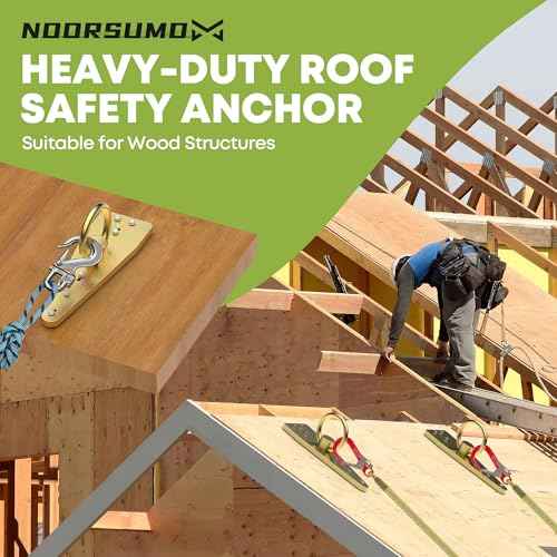 Bull Ring Reusable Roof Safety Anchor | Heavy-Duty Fall Protection Anchor | Zinc Plated Steel Roofing Anchor | Permanent Roof Anchor for Wooden Structures