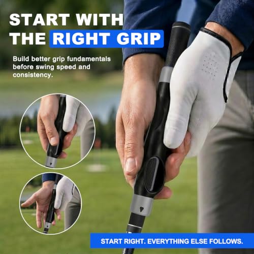 Golf Grip Trainer - Improve Hand Placement for Consistent Shots - Gray