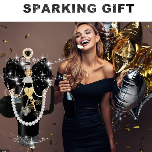 Bling Stanley Cup Accessories Set for 40/30/20 oz Tumbler - Black