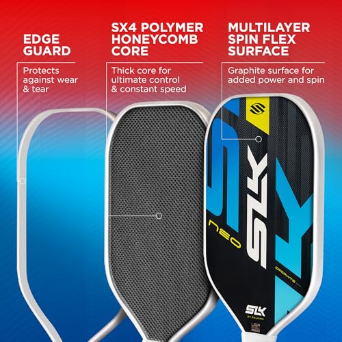 Pickleball Paddle Set with 2 Paddles, Pickleballs & Bag - Red & Blue