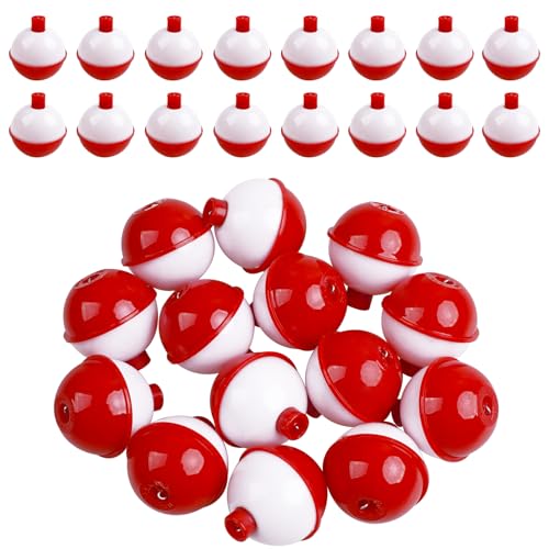 Fishing Bobbers - 0.75in Round Snap-on Buoy Floats - 15 Pack