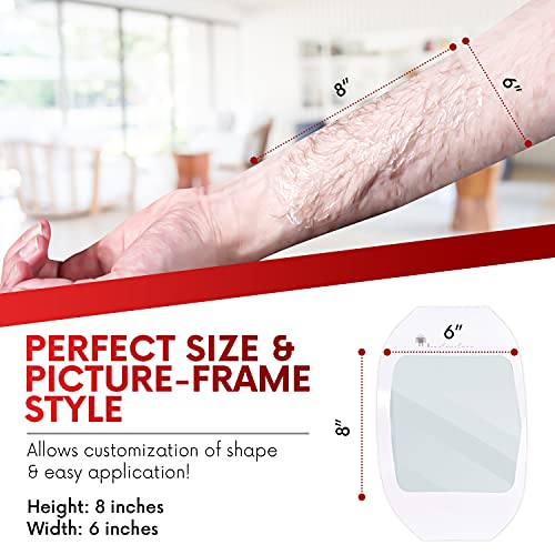 HEALQU Transparent Film Dressing, 6" x 8" Pack of 10 Waterproof Wound