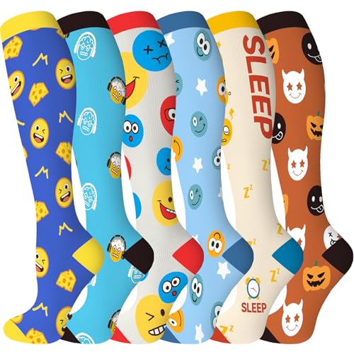 Bropite Large-X-Large Compression Socks for Men & Women 20-30 mmHg Support Knee High Running Travel