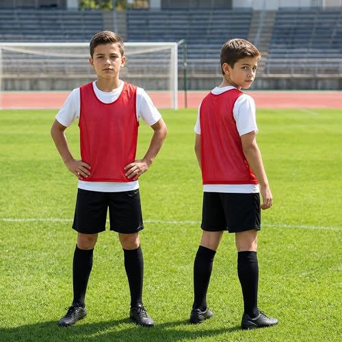 6-Pack Lightweight Soccer Practice Vests - Team Mesh Jerseys