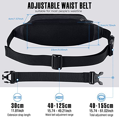 Lightweight Water-Resistant Fanny Pack - Black