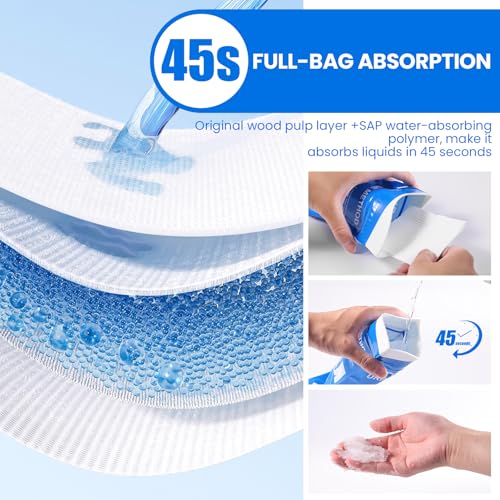 Leak-Proof Disposable Urine Bags - 12 Pack for Travel