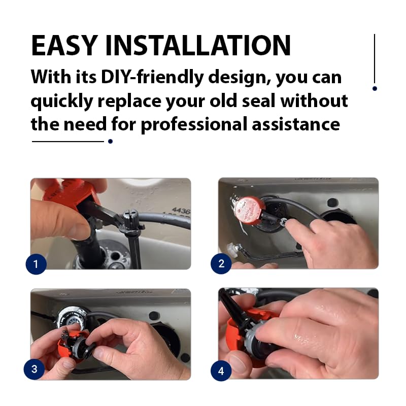 4 Pcs 83143 Toilet Fill Valve Seal Replacement Part Compatible with Fluidmaster 200, Fluidmaster 400, Fluidmaster 242, Fluidmaster 747 – Durable, Easy DIY Fix
