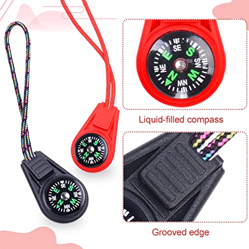 Mini Compass Bulk Kit - 10 Mixed Color Keychain Compasses for Kids