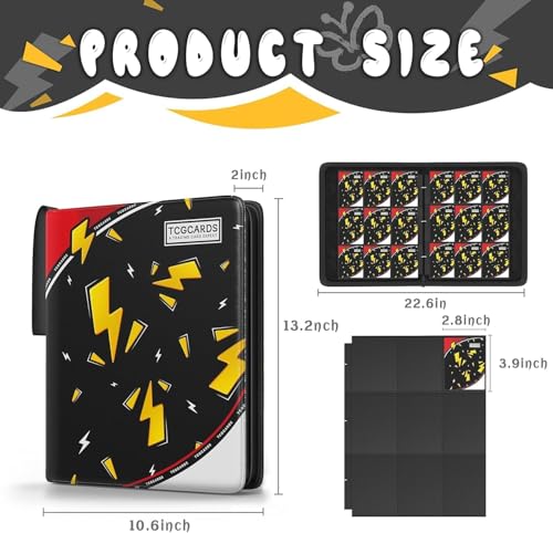 9-Pocket Trading Card Binder with 50 Removable Sleeves - Black