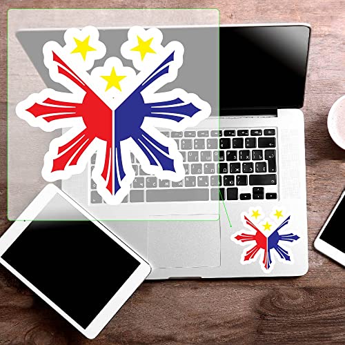 Philippines Flag Vinyl Decal Sticker for Car Window and Laptop - 4 x 4.4 In