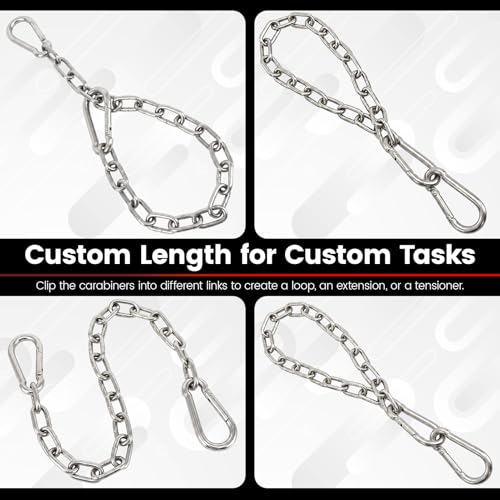 25" Heavy-Duty Hanging Swing Chain - 1000 lb Capacity, Silver