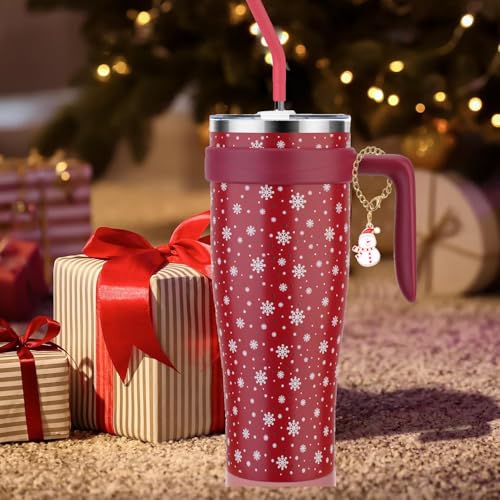 Christmas Tumbler Handle Charms - 4 Piece Holiday Accessory Set C-4pcs-a